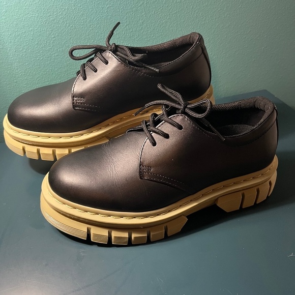 Dr. Martens Shoes - Dr. Martens Rikard 3 contrast sole leather platform shoe